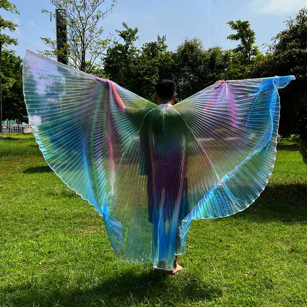 Transparent Iridescent Belly Dance Isis Wings - 300 Degrees