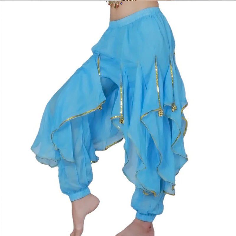 Long Chiffon Belly Dance Harem Pants - Tribal Arabic