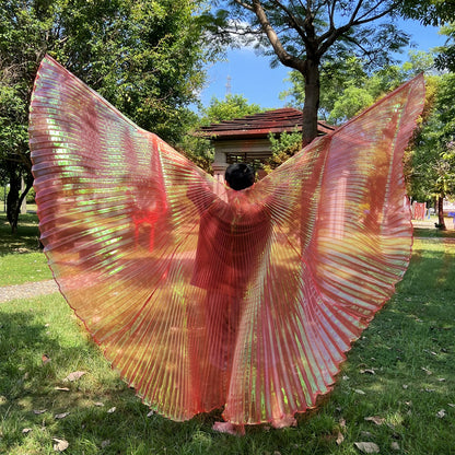 Transparent Iridescent Belly Dance Isis Wings - 300 Degrees