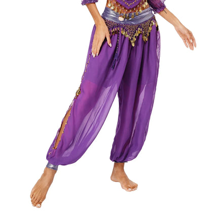 Belly Dance Pants with Beaded Tassels