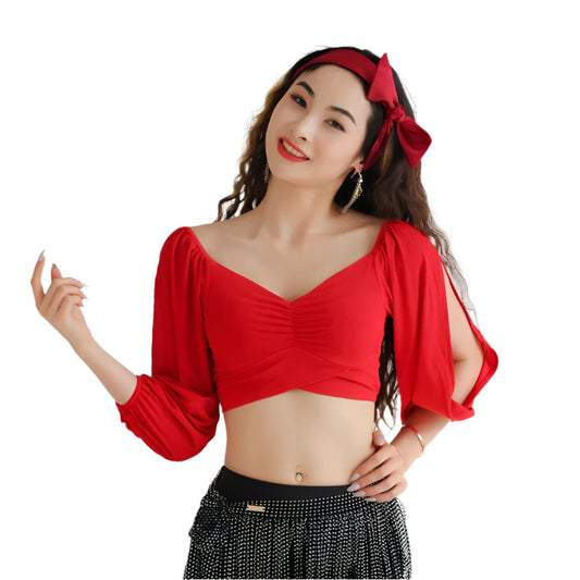 Belly Dance Practice Top – Stretchy Cotton & Spandex Blend