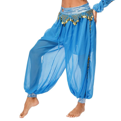 Belly Dance Pants with Beaded Tassels