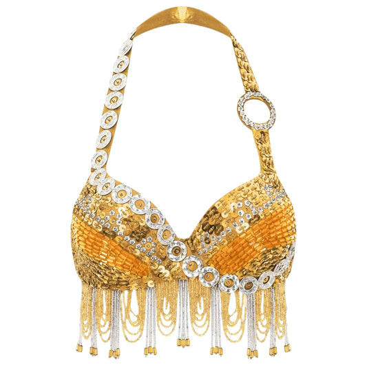 Belly Dance Sequin & Beaded Tassel Bra