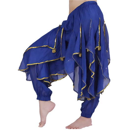 Long Chiffon Belly Dance Harem Pants - Tribal Arabic