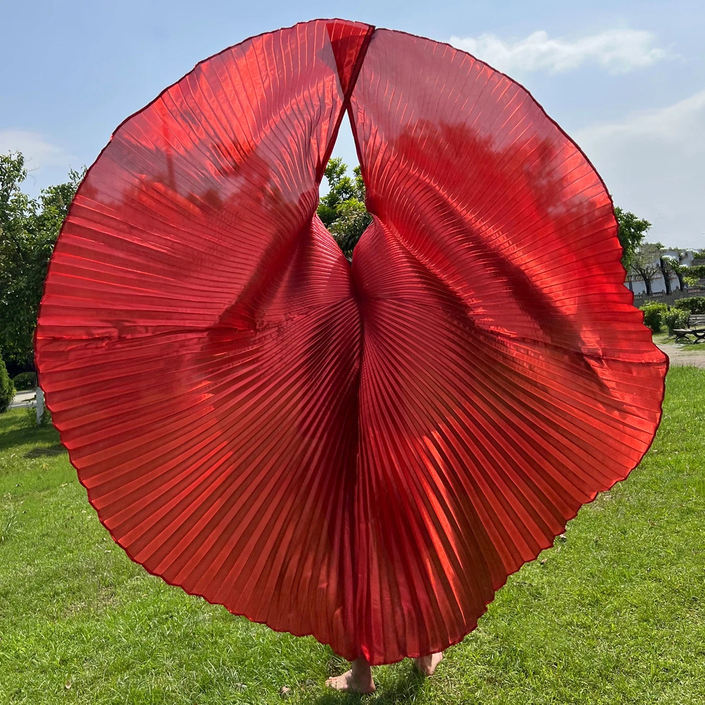 Transparent Iridescent Belly Dance Isis Wings - 300 Degrees