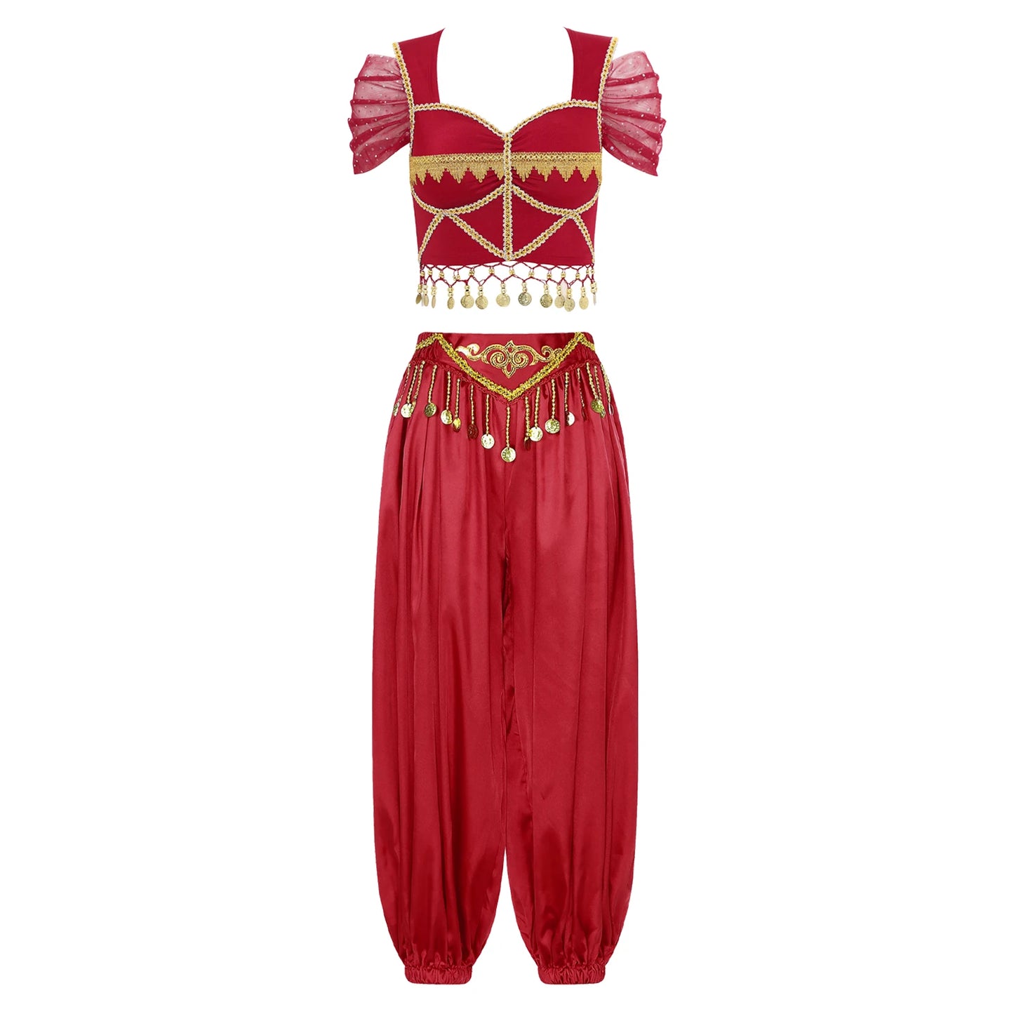 2-Piece Belly Dance Ensemble (Crop Top & Pants)