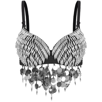 Women’s Belly Dance Bra (Silver or Gold)