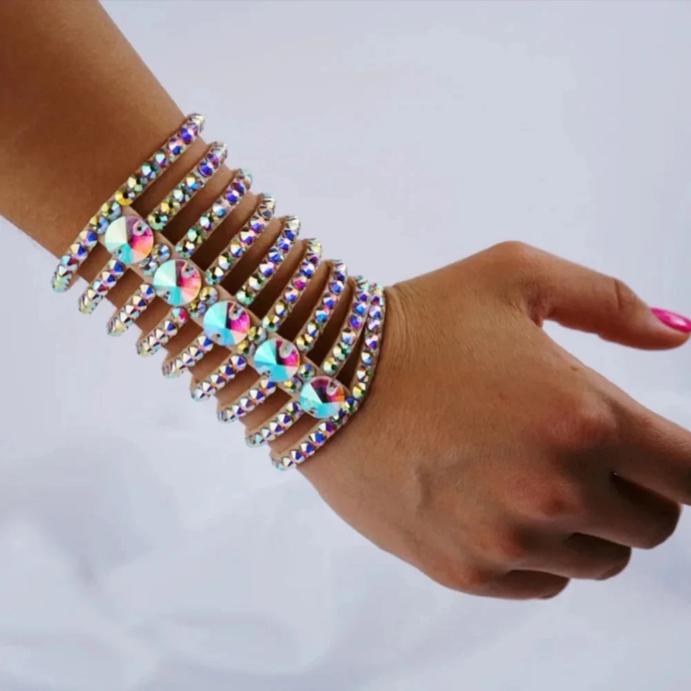 Glam Crystal Rhinestone Hand Bracelet Chain