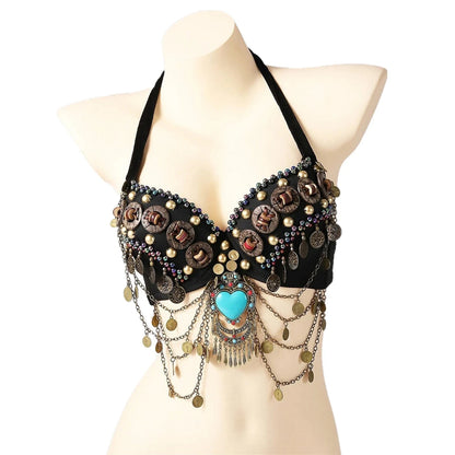 Tribal Belly Dance Push Up Bra – Dazzling Elegance, Ultimate Support!