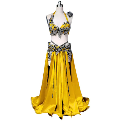 Custom Shimmering Egyptian Belly Dance Costume - Made-to-Measure, Professional