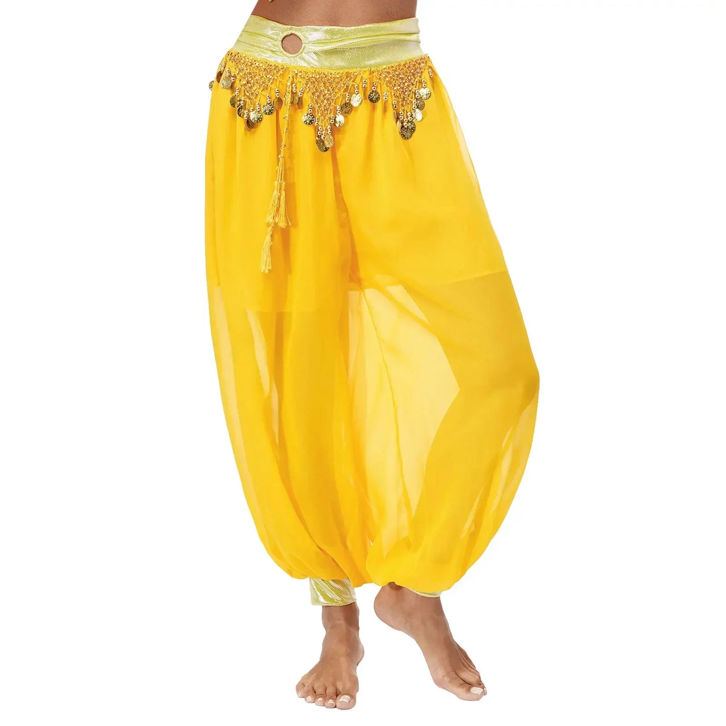 Belly Dance Pants with Beaded Tassels