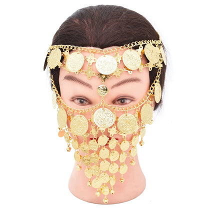 Belly Dance Coin Face Veils - Elegant and Jingly!