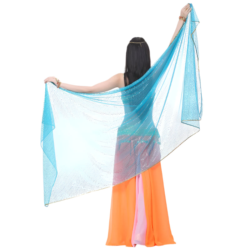 Shimmering Belly Dance Rectangle Veil – 210x95cm