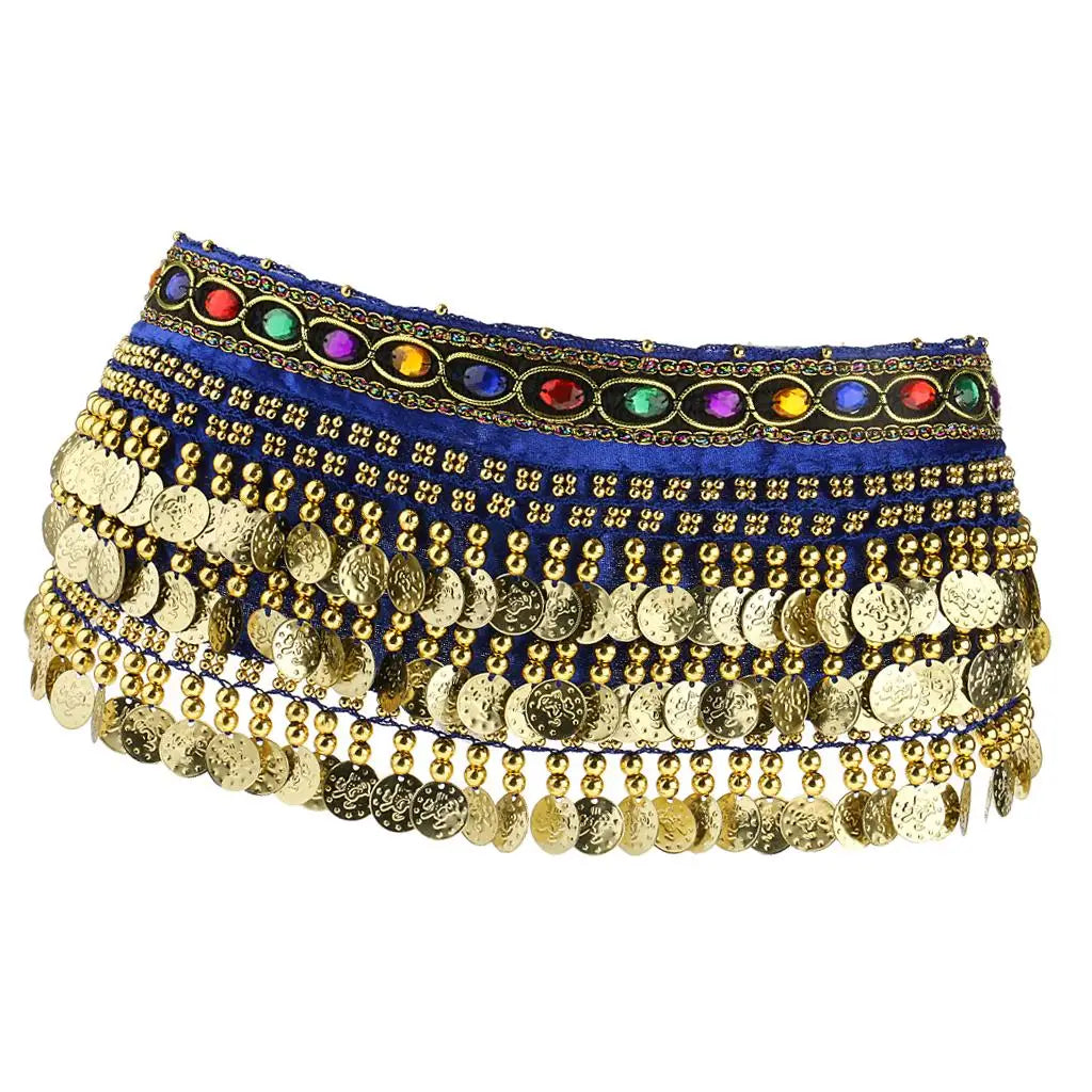 Velvet Belly Dance Hip Scarf – Sparkle, Jingle, and Shine!