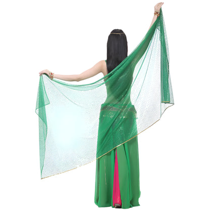 Shimmering Belly Dance Rectangle Veil – 210x95cm