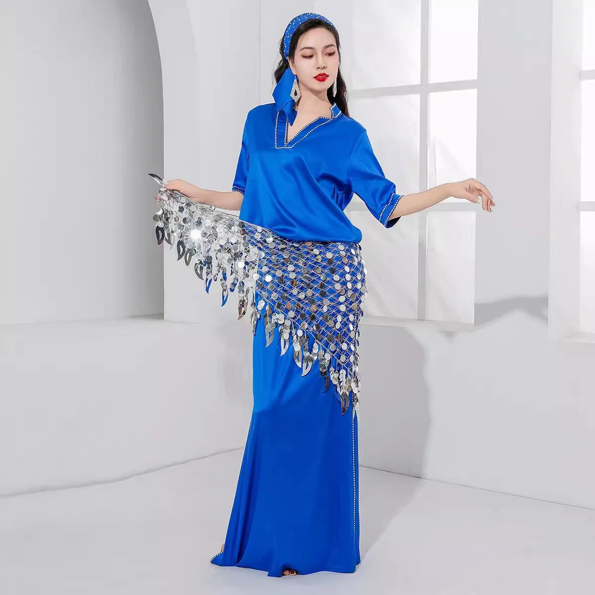 Baladi/ Saidi Satin Belly Dance Dress – Captivate in Color! 💃✨