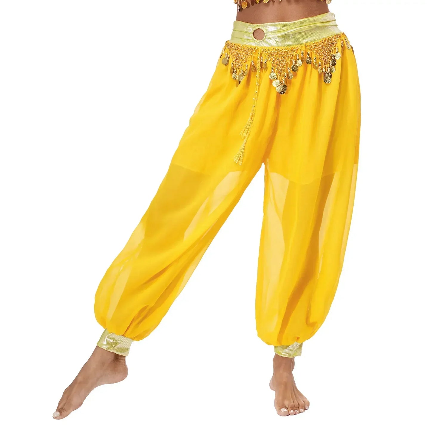 Belly Dance Pants with Beaded Tassels