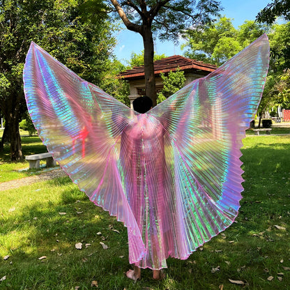 Transparent Iridescent Belly Dance Isis Wings - 300 Degrees