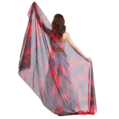 Tie-Dyed Kerchief Belly Dance Oriental Scarf – Rectangle Chiffon Veil