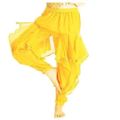 Long Chiffon Belly Dance Harem Pants - Tribal Arabic