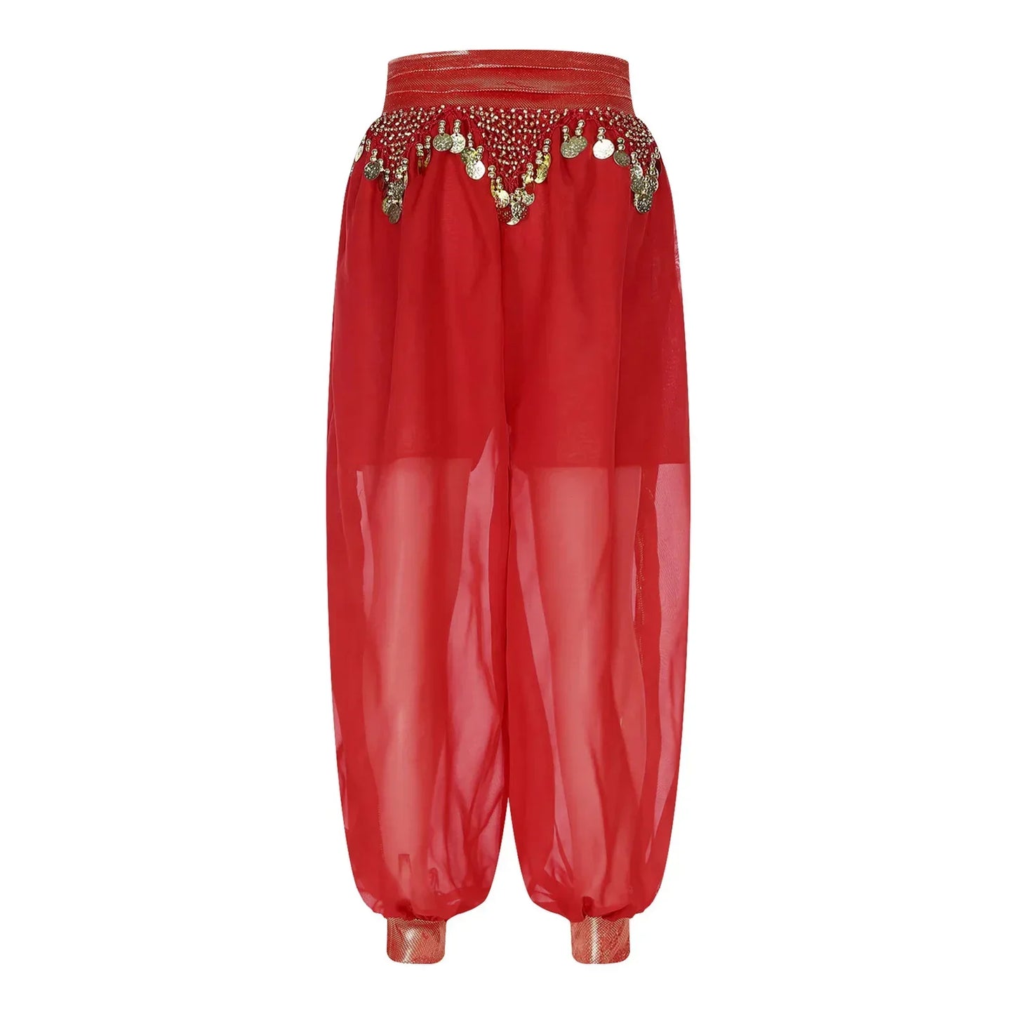 Belly Dance Pants with Beaded Tassels