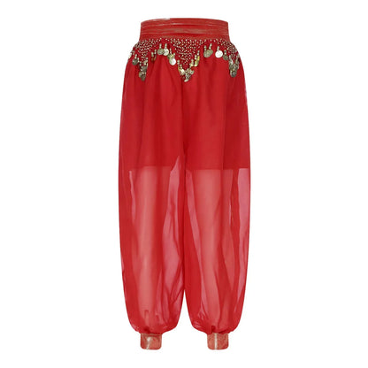 Belly Dance Pants with Beaded Tassels