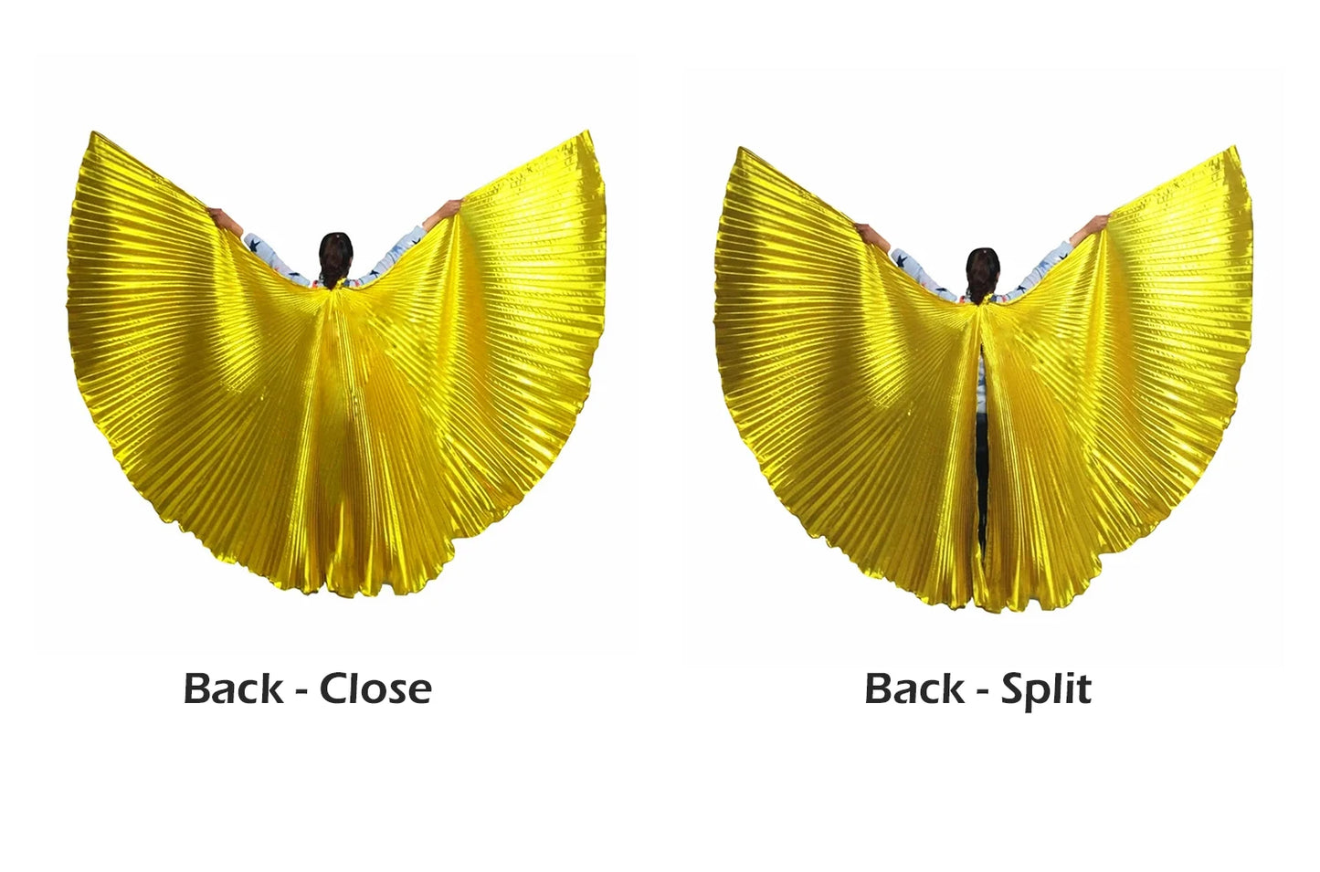 Transparent Iridescent Belly Dance Isis Wings - 300 Degrees