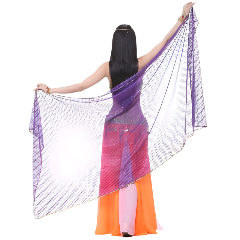 Shimmering Belly Dance Rectangle Veil – 210x95cm