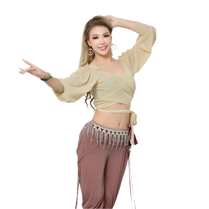 Practice Belly Dance Suit – Half-Sleeve Top & Trousers