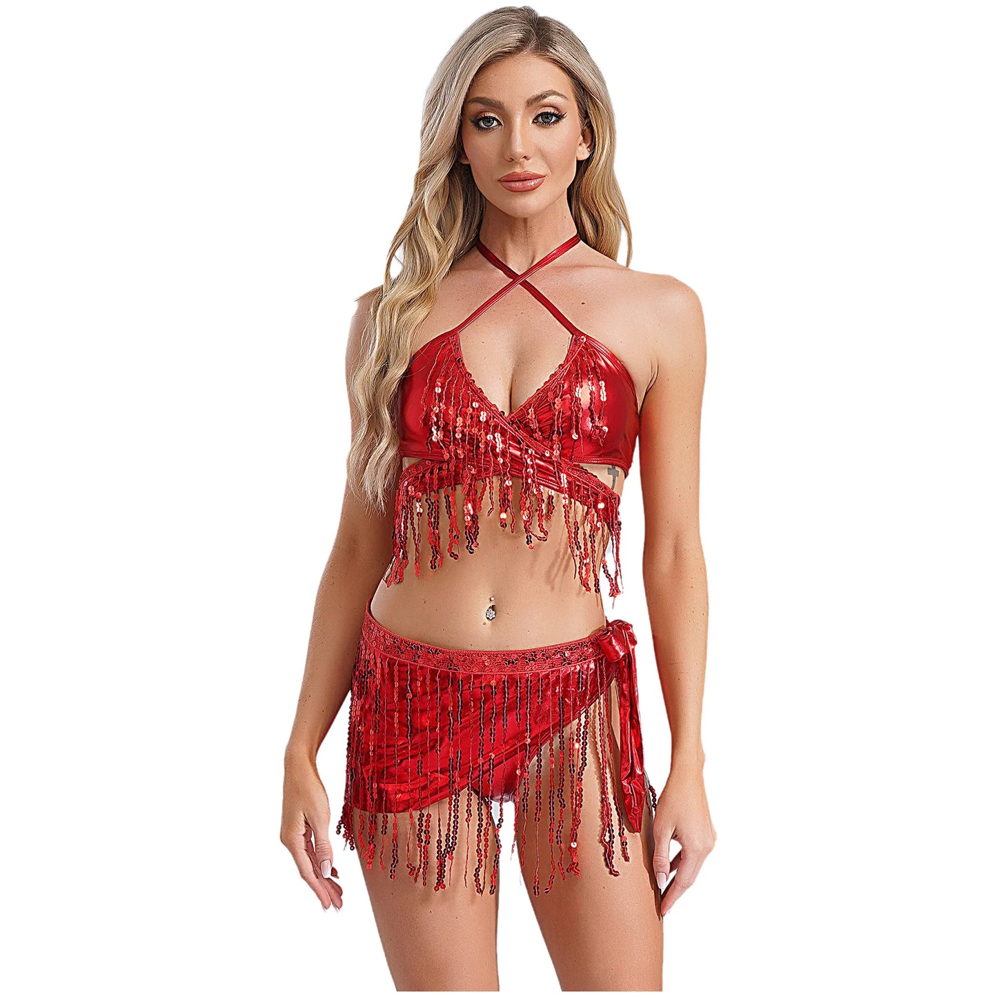 Belly Dance Bra & Thong Skirt Set