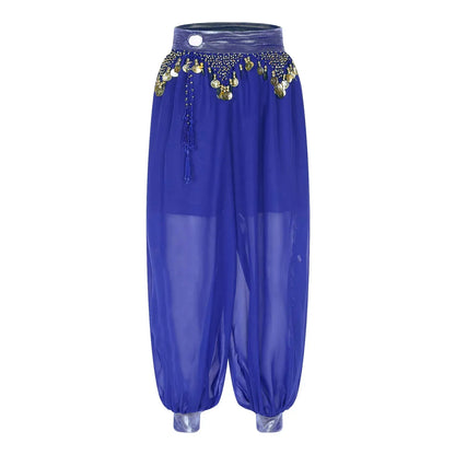 Belly Dance Pants with Beaded Tassels