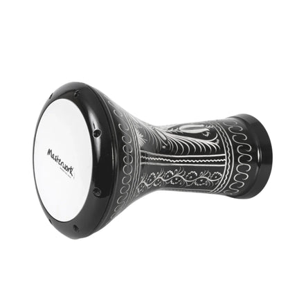 Black Engraved Darbuka – Handmade Turkish Goblet Drum